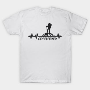 Bergsteiger Gipfelfieber Bergwandern Puls T-Shirt